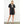 Puff Sleeve Embroidered Textured Dress in Black