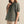 Army Embroidered Puff Sleeve Top w Ruffle Neck