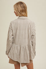 Mocha Plaid Button Up Shirt