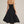 Solid Black Strapless Midi Dress featuring Pleated Bodice