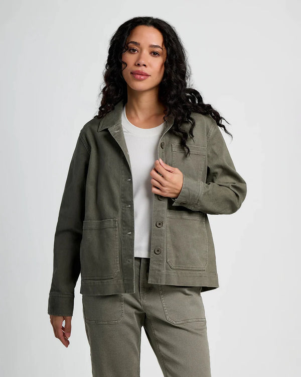 Women's Folly Twill Chore Coat - Smokey Olive