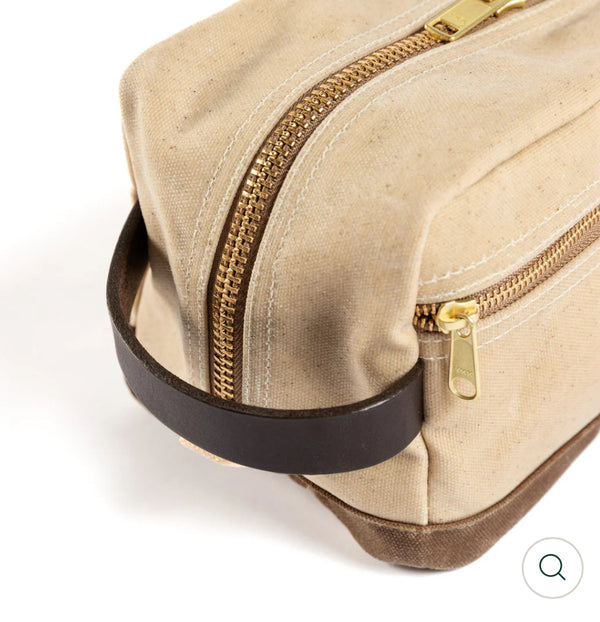 Waxed Canvas Dopp Kit - Natural