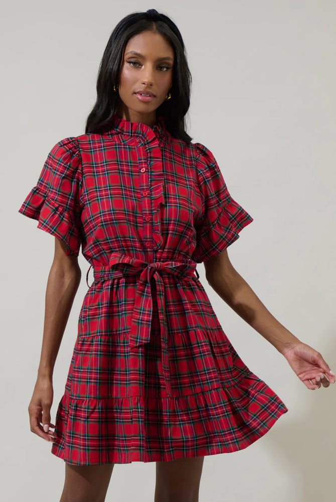 Arvada Plaid Cottonwood Mini Dress