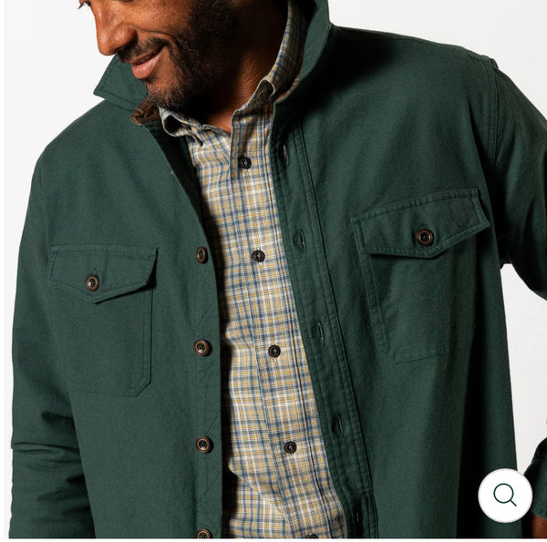 Slater Moleskin Overshirt Spruce Green