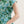 Botanical Green & Blue Print Cap Sleeve Midi Dress