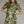 Olive Floral print Mini Dress Featuring Self-Tie Waist at Back
