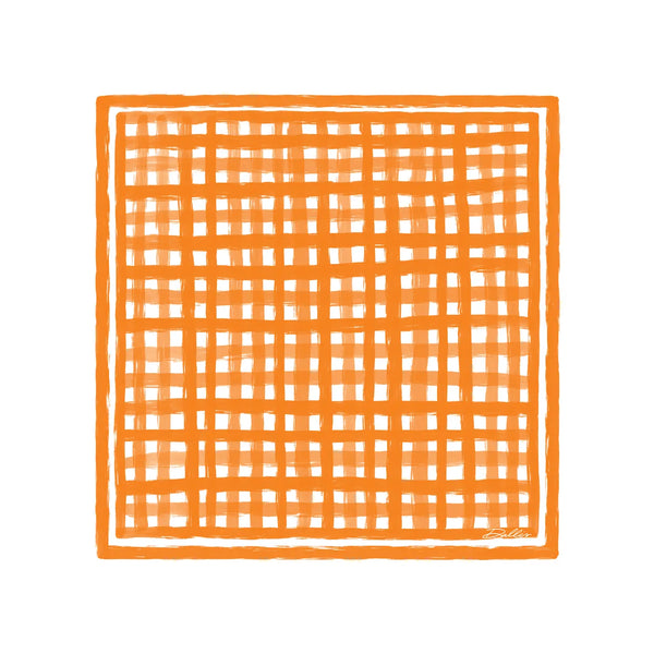 Tailgate Check Scarf in Orange
