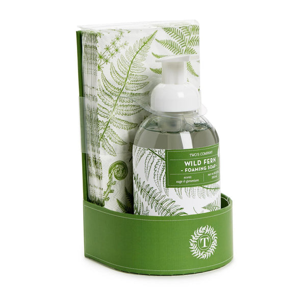 FERN FRESH SAGE FOAMING SOAP W/20PC GUEST TOWEL