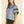 Boho Embroidred Blue Puff Sleeve Blouse