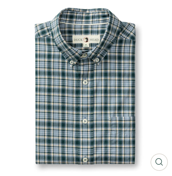 Cotton Twill Sport Shirt
Lanier Plaid Emerald Green
