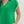 Green Solid Cap Sleeve Midi Dress w Contrast Scallop Trim