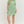 Green Gingham Print Mini Dress w Half Zip Detail