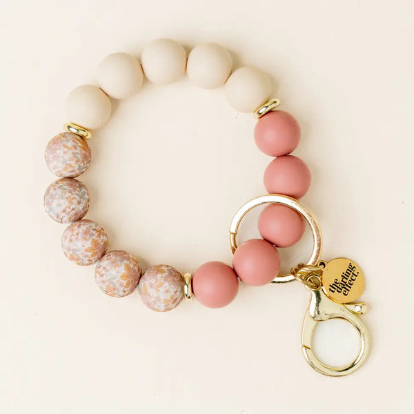 Hands–Free Keychain Wristlet–Mauve Muse