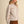Cream Floral Lace Trim Button Up Top w Long Puff Sleeves