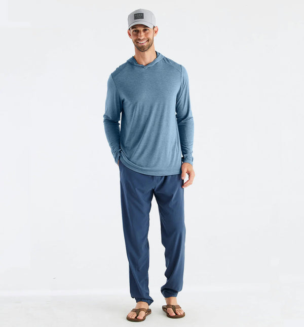 Men's Bamboo Shade Hoodie - Heather Slate Blue