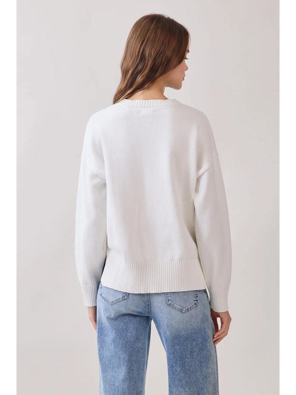 American Flag Knit Pullover Sweater