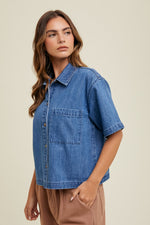 Denim Button-Up Shirt