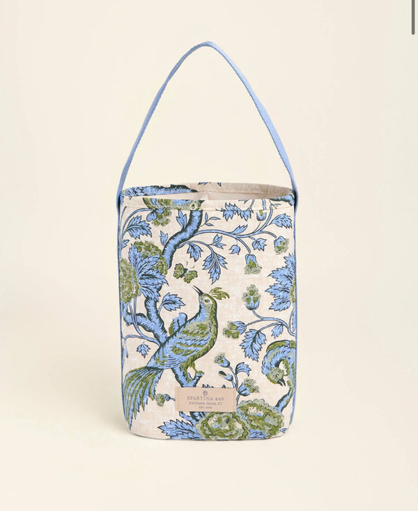 Double Wine Caddy Japonica Bird Green