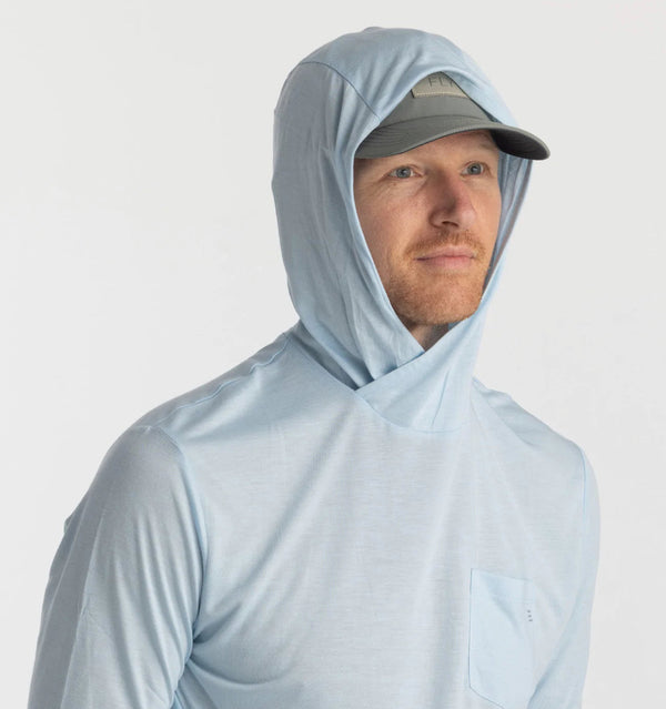 Men's Bamboo Lightweight Hoodie- Blue Bird