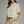 Ecru Short Sleeve Knit Top w Ribbed Trim Detail