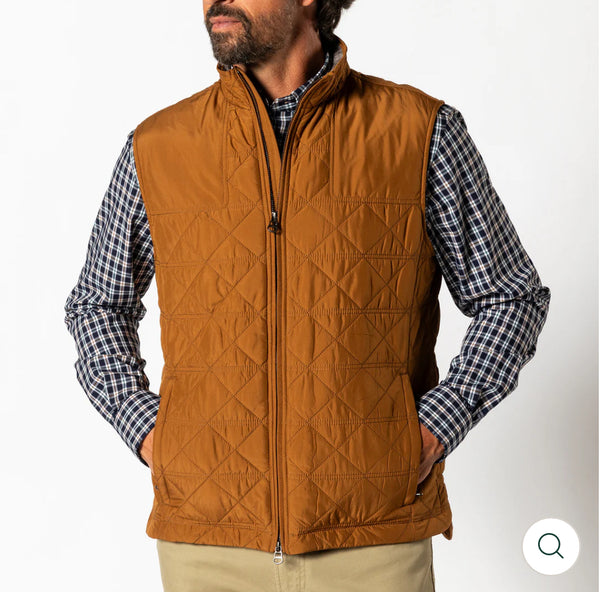 Fremont Sport Performance Quilted Vest  Dark Amber