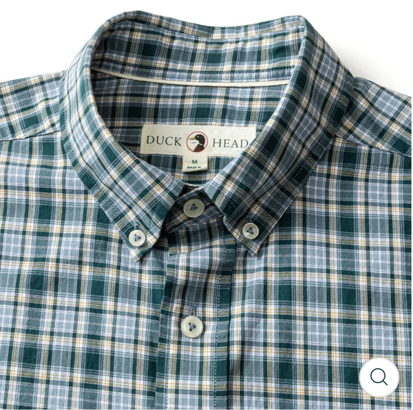 Cotton Twill Sport Shirt
Lanier Plaid Emerald Green