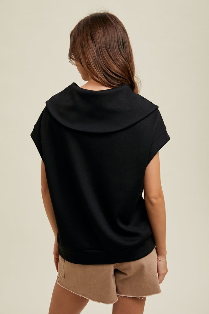 Scuba Half-Zip Top: Onyx