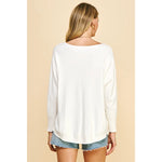 Boat Neck Sweater Pullover - Ivory