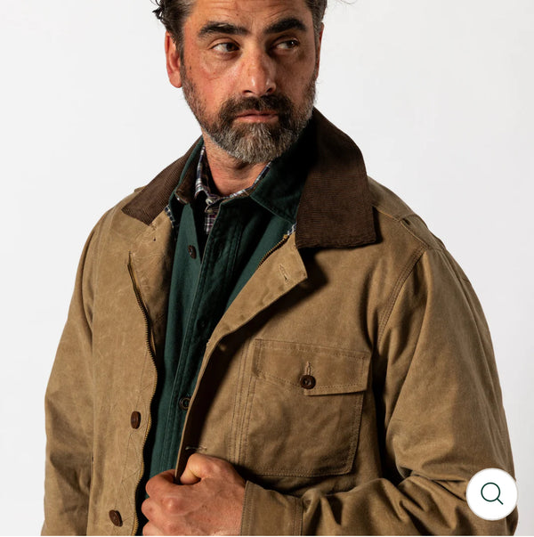 Waxed Duck Canvas Rancher Jacket Umber Brown