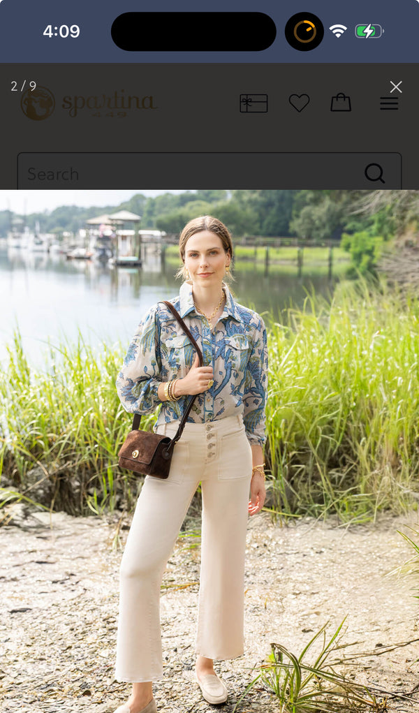 Claudette Blouse Japonica Bird Green
