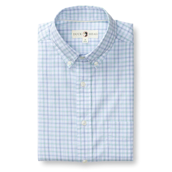 Cotton Twill Sport Shirt - Serenity Blue