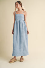 Light Blue Textured Maxi