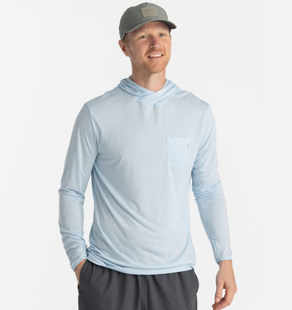 Men's Bamboo Lightweight Hoodie- Blue Bird
