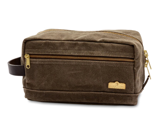Waxed Canvas Dopp Kit - Brush Brown