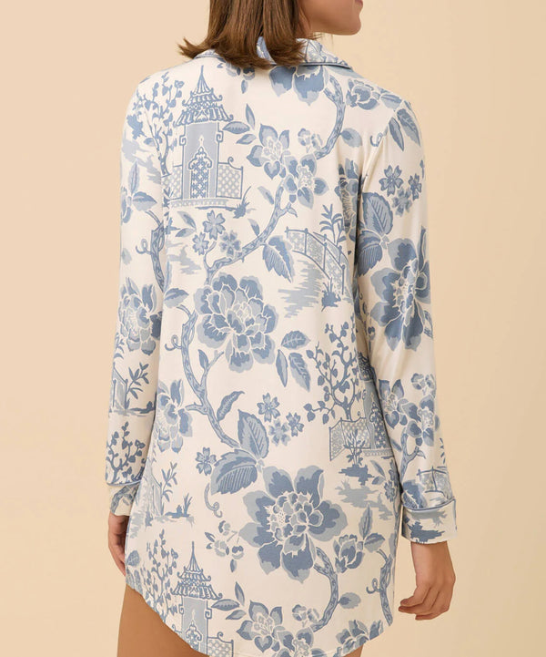 Pajama Sleep Shirt Garden Toile