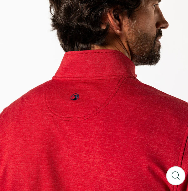 Dunmore Performance 1/4 Zip Pullover RIO RED HEATHER