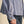 Denim Button Down Top w Ruffle Mock Neckline