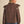 Cocoa Brown Embroidered Long Sleeve Top w Ruffle Mock Neckline