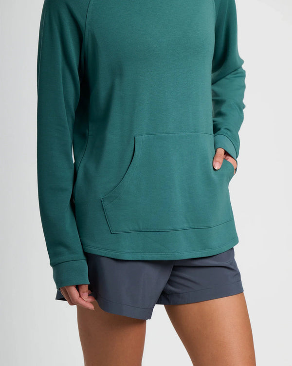 Women's Bamboo Lightweight Fleece Hoodie - Sea Pine