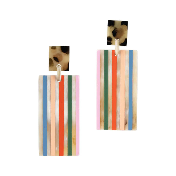 Color Striped Cabana Earrings