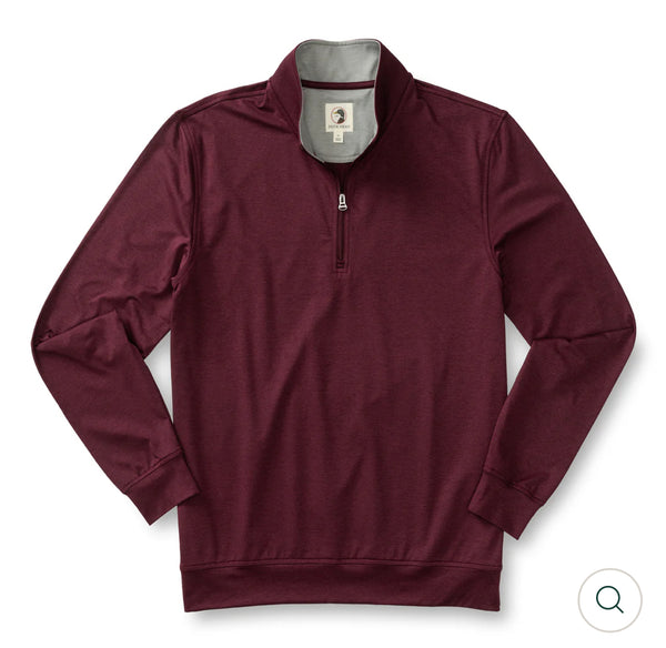 Long Drive Performance 1/4 Zip Pullover Fig Heather