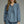 Long Sleeve Denim Top featuring Ruffled Trim