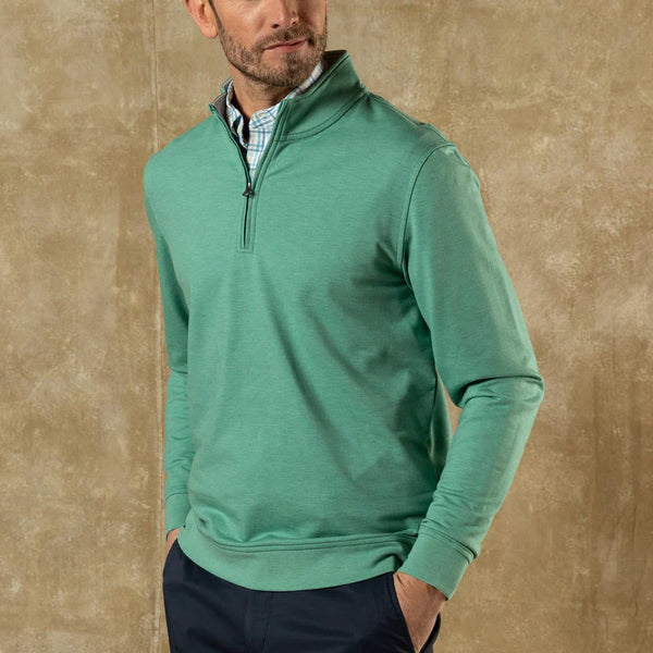 Dunmore Performance 1/4 Zip Pullover - Aspen Green Heather