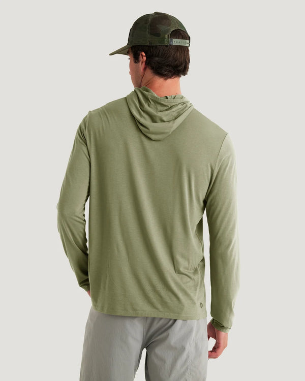 Men's Bamboo Lightweight Hoodie - Oil Green