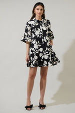 Mableton Floral Dine Poplin Mini Dress