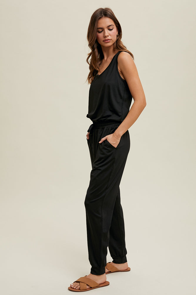 Black Soft Touch Jumpsuit