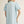 Short Aqua Puff Sleeves Shift Dress w Baroque Floral Applique