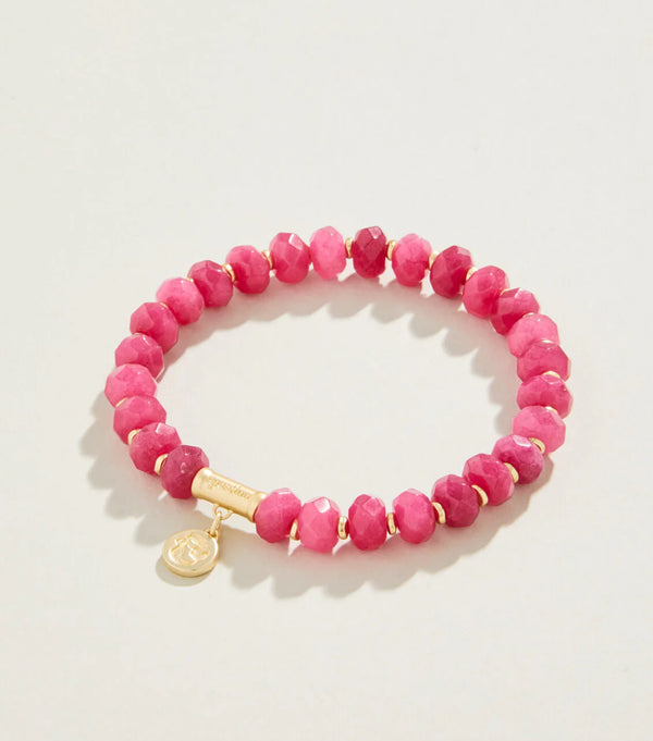 Stone Stretch Bracelet 8mm Pink