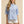 Ruched Light Blue Sleeve Striped Button Down Shirt