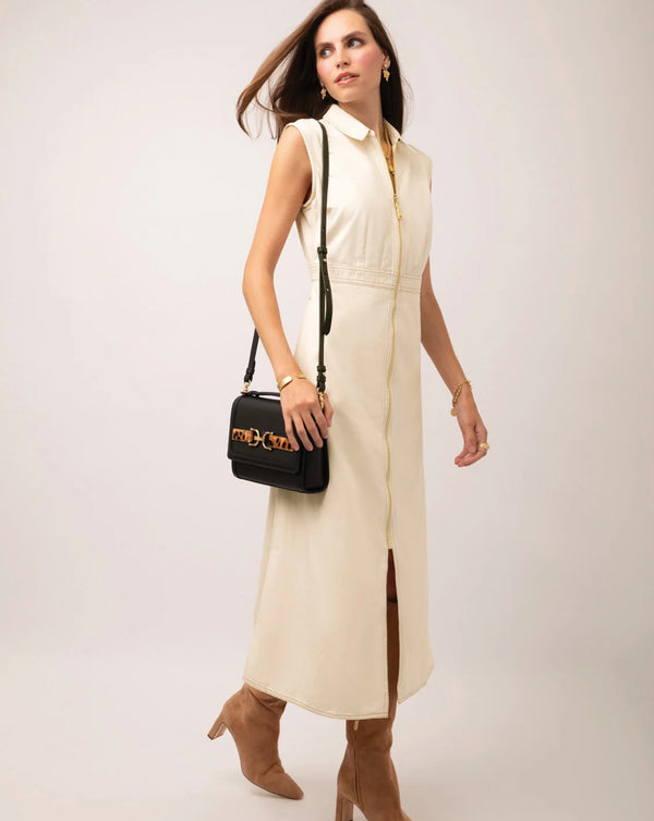 Lainey Denim Dress Antique White